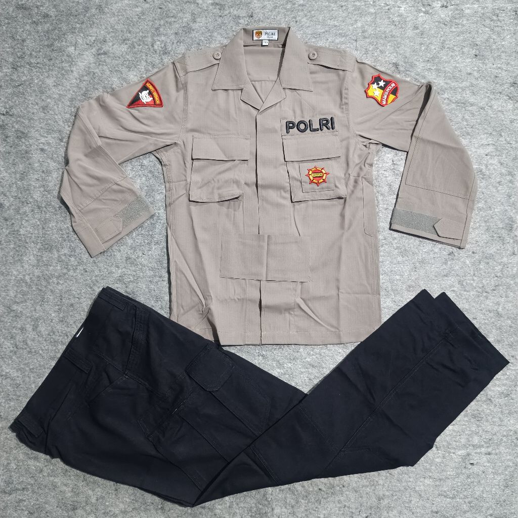 Seragam PDL Tactical Coklat Jatah Brimob / Seragam PDL Tactical Coklat Brimob / Seragam PDL Coklat B