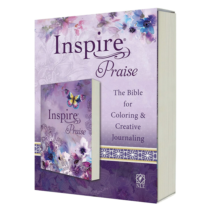Inspire PRAISE Bible NLT (Softcover): The Bible for Coloring & Creative Journaling Paperback