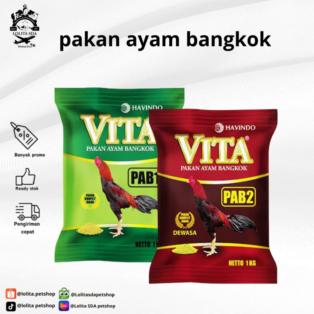 pakan ayam bangkok vita pab1 pab 2 vita pab