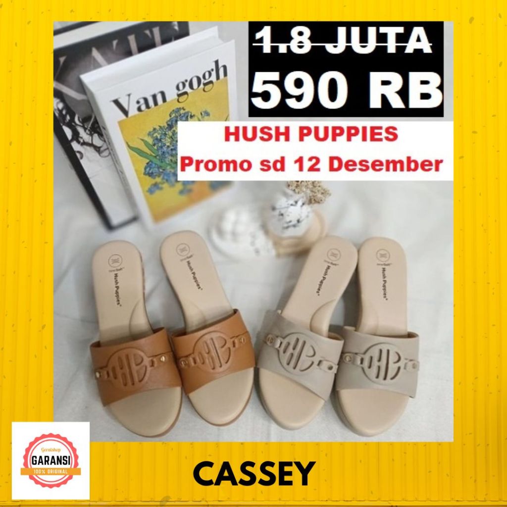 Sandal wedges wanita seri CASSEY Hush Puppies original store