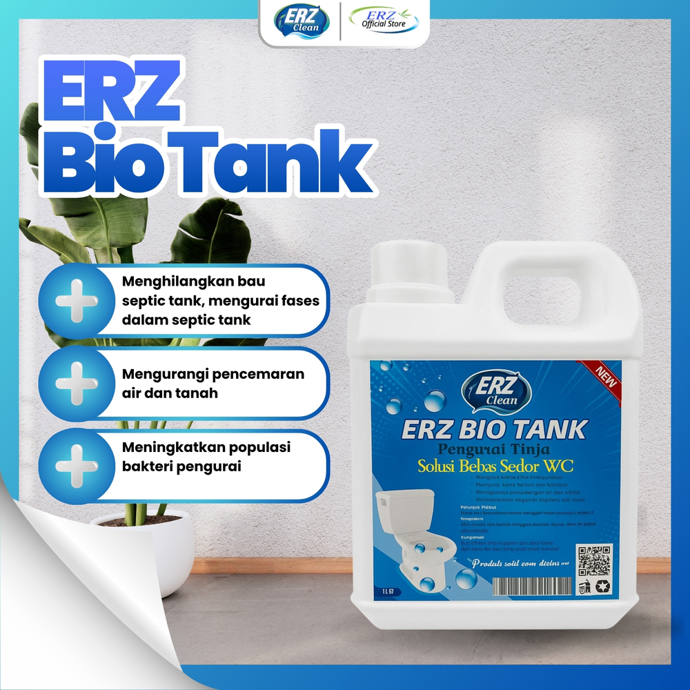 ERZ Bio Tank 1 Liter Solusi Septictank WC Penuh Tanpa Sedot Pengurai Bakteri Penghilang Bau WC / Bio