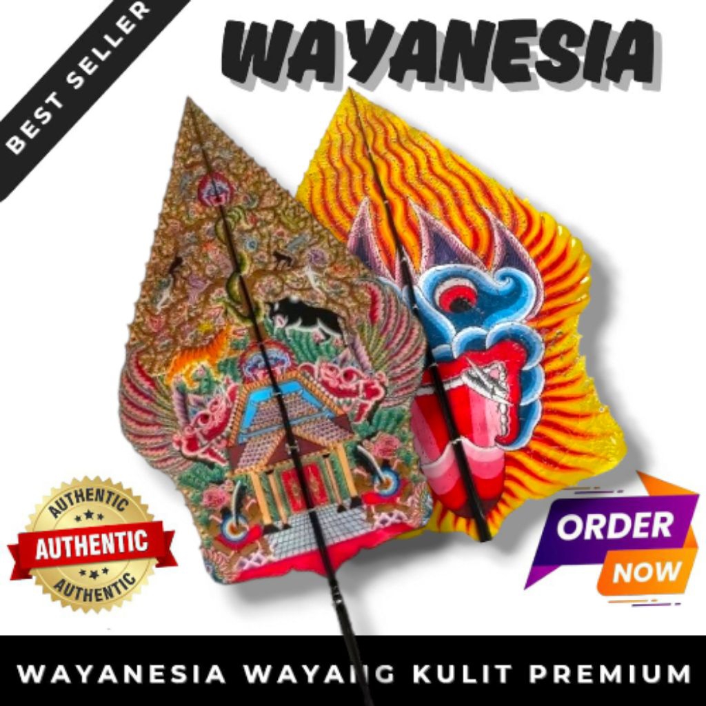 Wayang Gunungan Kayon Wayang Kulit Standar Pedalangan 80 cm