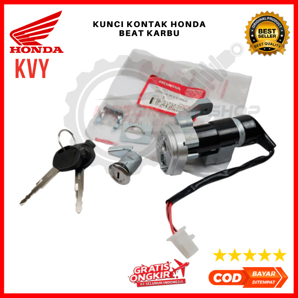 Kunci Kontak Honda Beat Karbu Ori - 35010-KVY-960