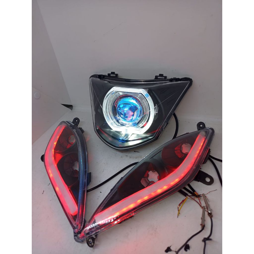 paket lampu depan mx lama dan sen custom biled alis runing mx lama biled mx lama