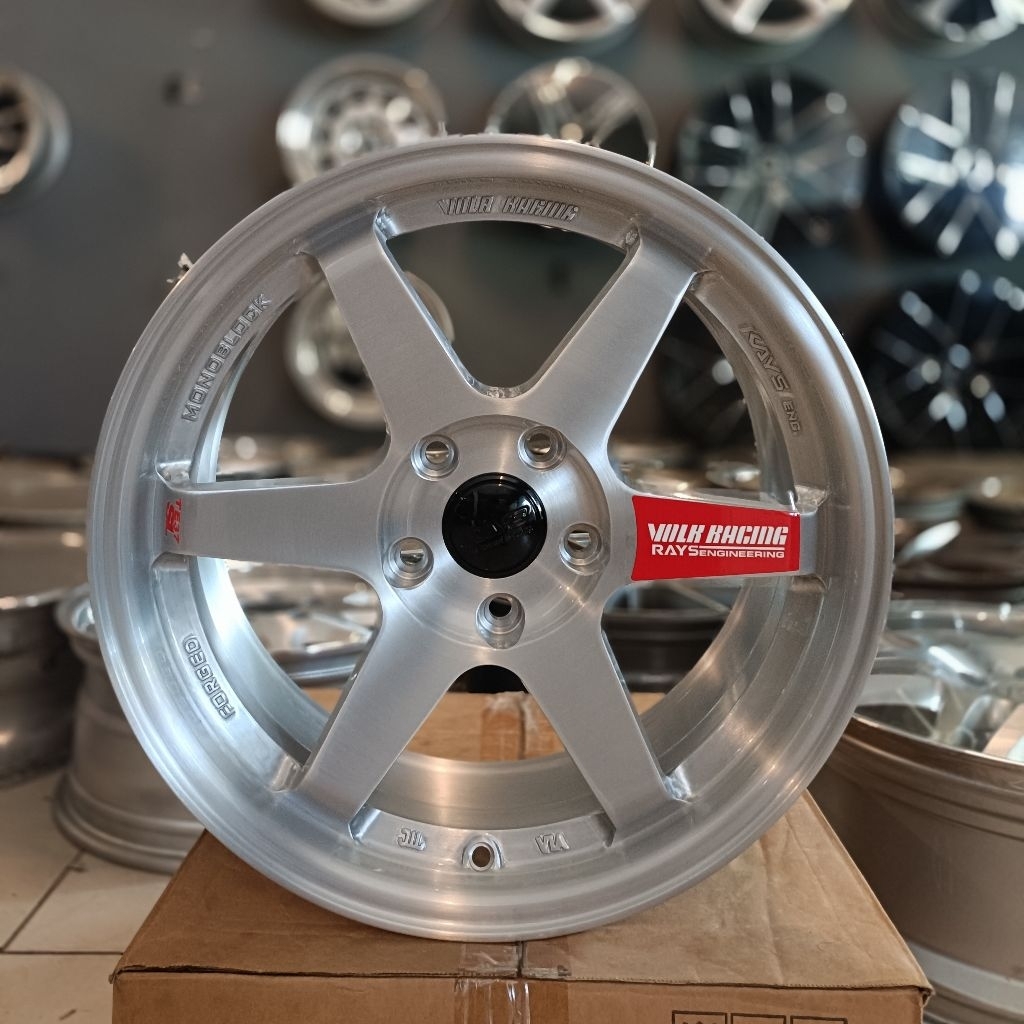 Volk Rays Te37 SL Ring 17 Pcd 5x114 lebar 7.5 et 40 Nano brush Clear