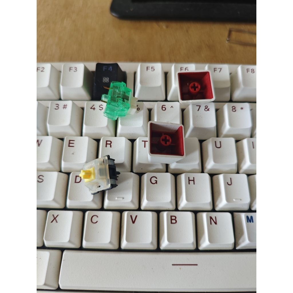 switch keyboard ajazz mist green + gateron pro milky yellow