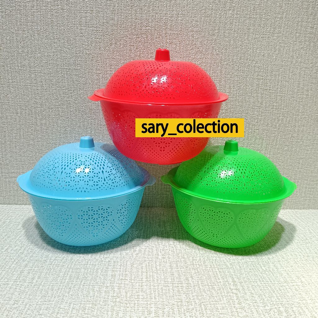 [ 3 pcs ] Wakul BOGOR 12 AA Ceting Plastik + Tutup Warna Warni Cerah ERIKO