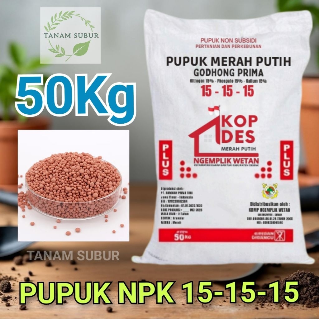 PUPUK NPK 15-15-15 50KG | NPK 15-15-15 | PUPUK ORGANIK | PUPUK NPK PHONSKA | PUPUK NPK MERAH PUTIH |