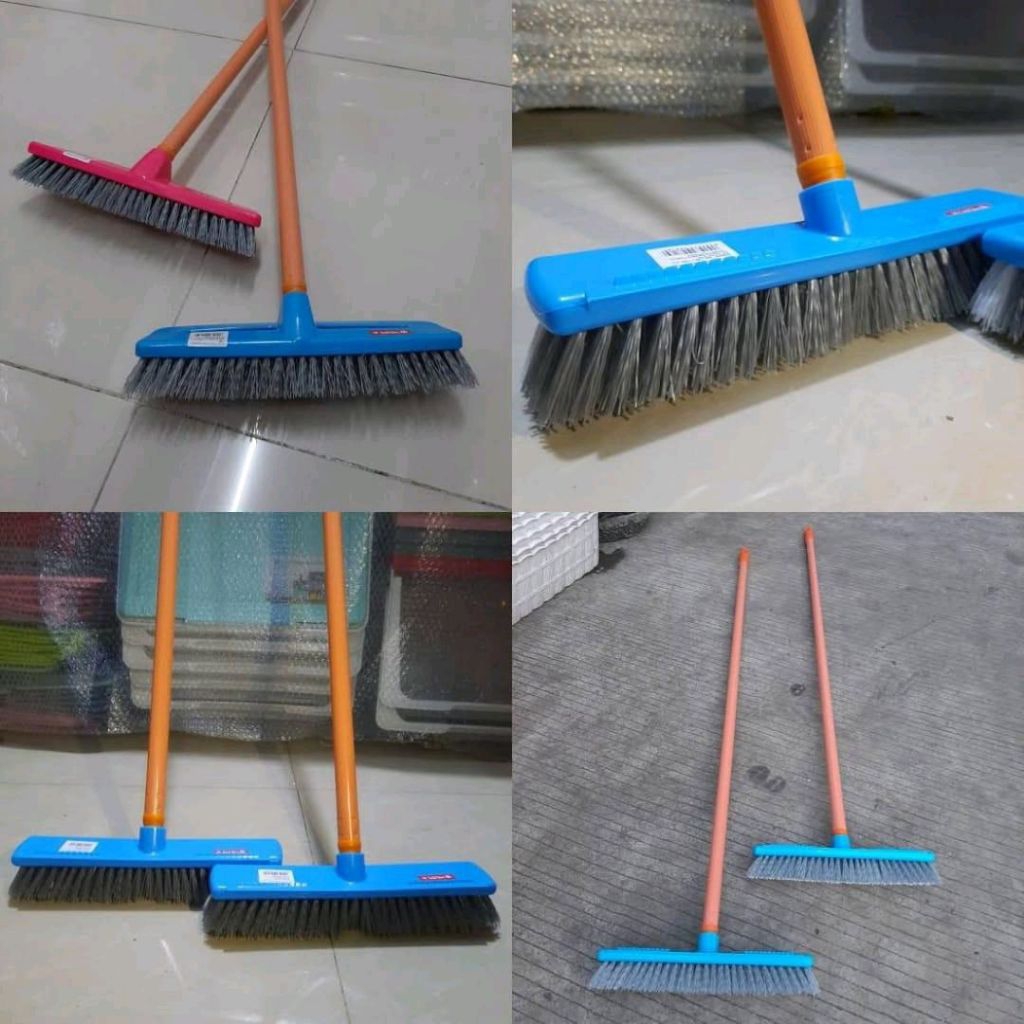sikat lantai sikat kamar mandi serbaguna gagang panjang Lion Star