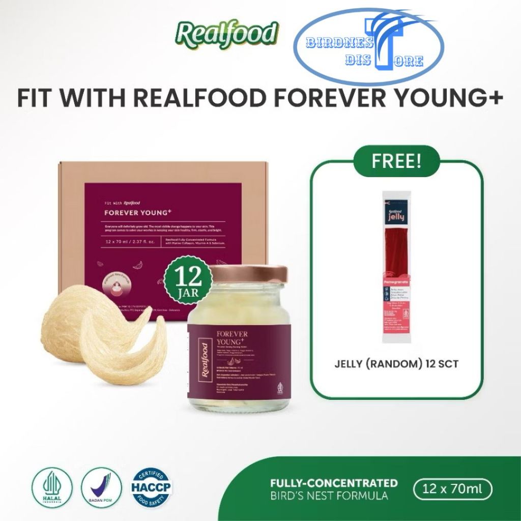 Realfood Forever Young Plus 12 Jar Original Realfood - Minuman sarang walet Realfood Indonesia