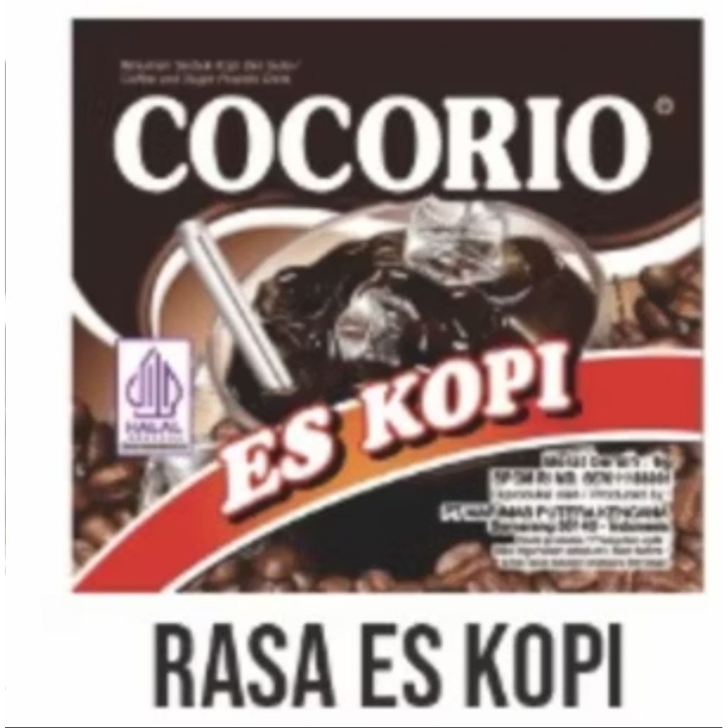 Minuman Serbuk Cocorio Rasa Es Kopi 1 Renceng isi 10pcs