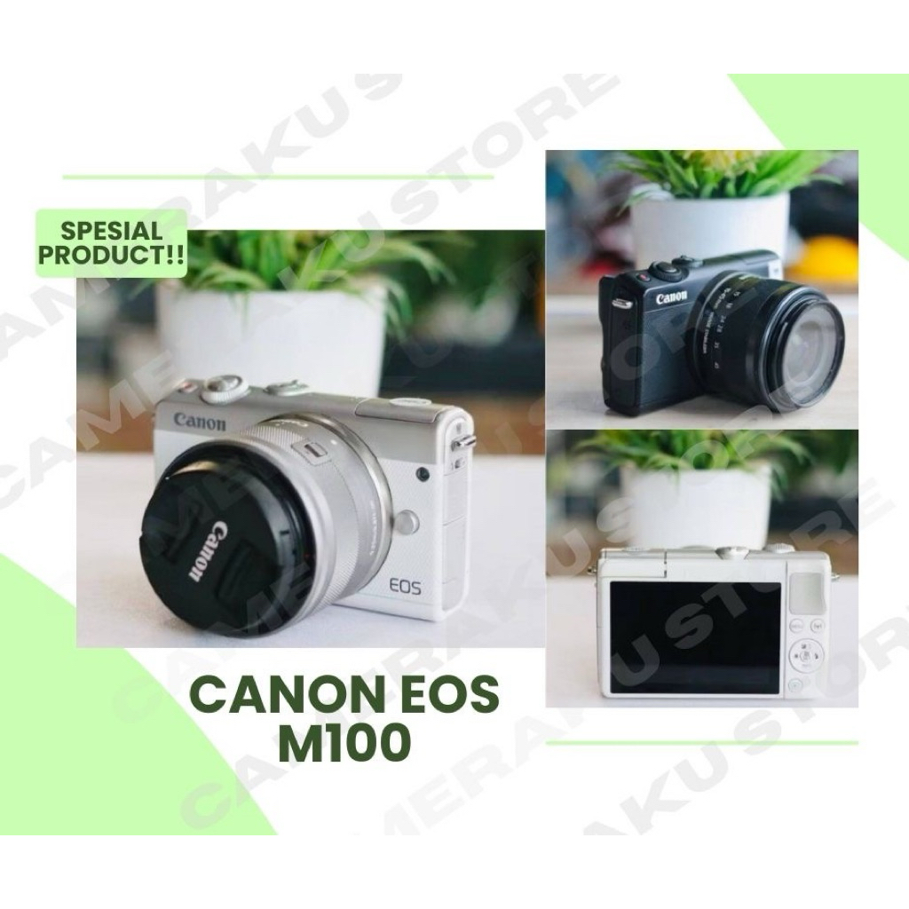 CAMERA CANON EOS M100 WIFI + TOUCHSCREEN SECOND MULUS SIAP PAKAI