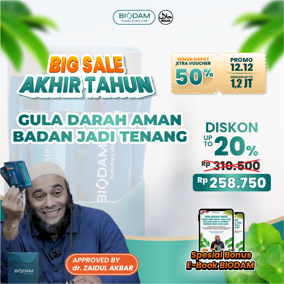 Biodam Herbal Original Cegah Diabetes Melitus Alami Gula Darah Menjadi Normal By Dr. Zaidul Akbar