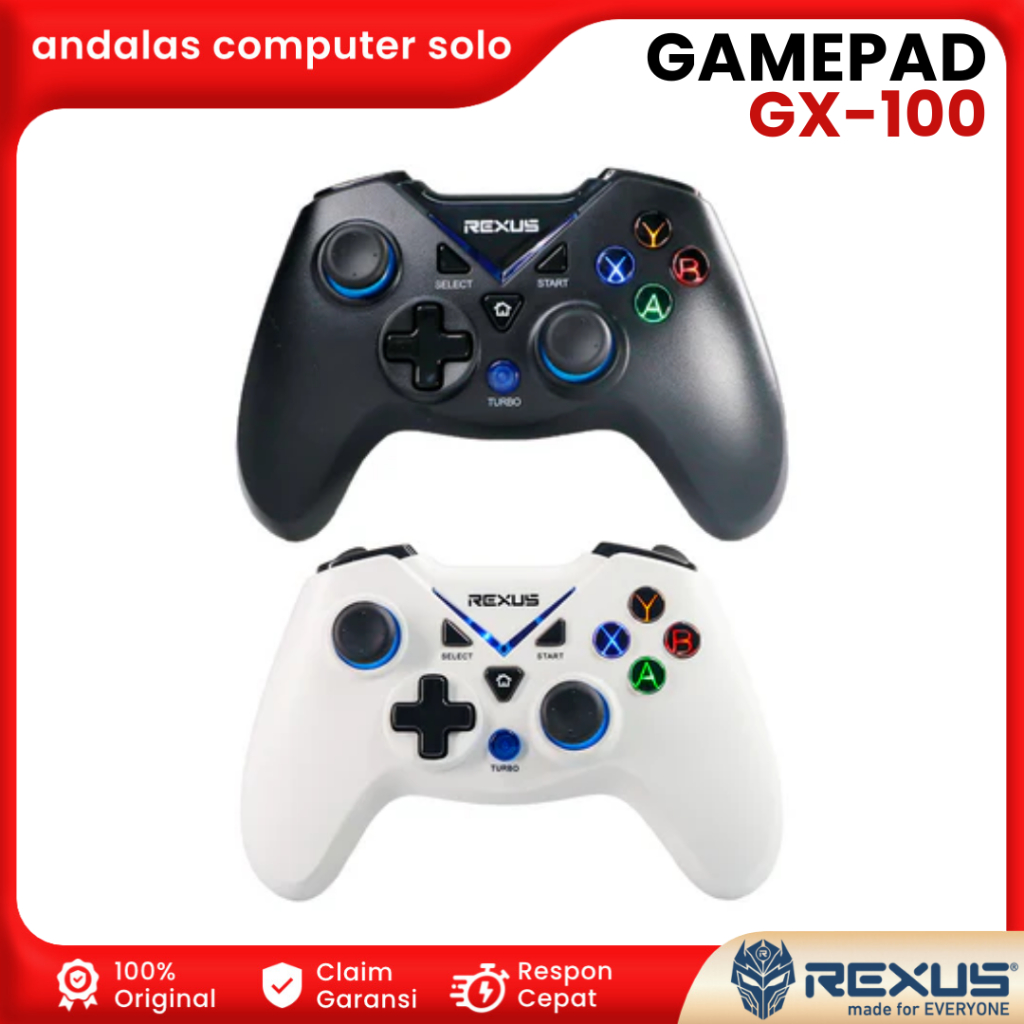 GAMEPAD JOYSTICK WIRELESS PRO GAMING REXUS GX-100 GAMEPAD PLAYSTATION WIRELESS ORIGINAL REXUS GX100