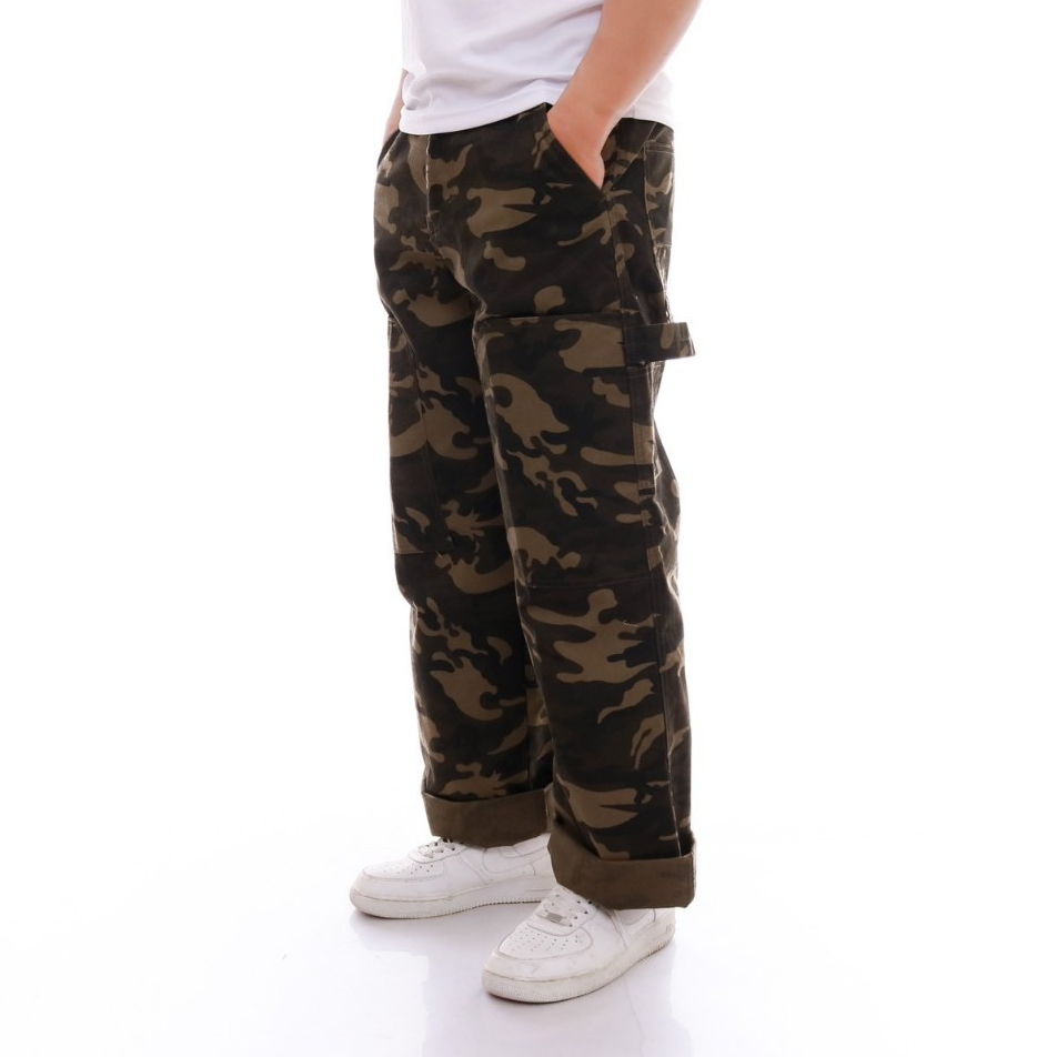 Celana Cargo Carpenter Pants Camo Pria Kanvas Motif Loreng Multicam Loose Fit High Quality