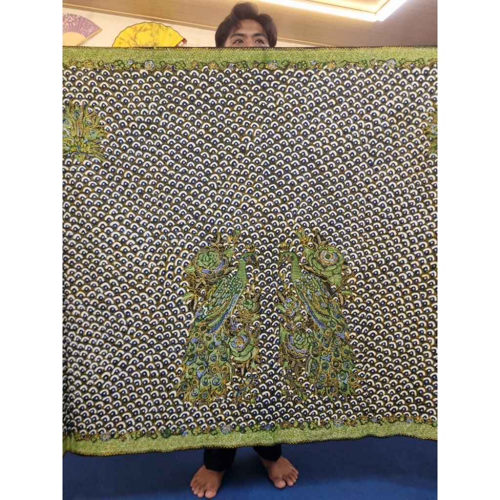 KAIN BATIK TULIS LASEM, KAIN PREMIUM CENDOL DAWET, MOTIF MERAK DAN GUNUNG RINGGIT 100%