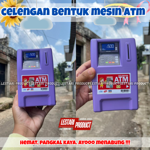 ( 6 PCS ) CELENGAN BENTUK MESIN ATM | CELENGAN PLASTIK | CELENGAN ANAK | CELENGAN KARAKTER | CELENGA