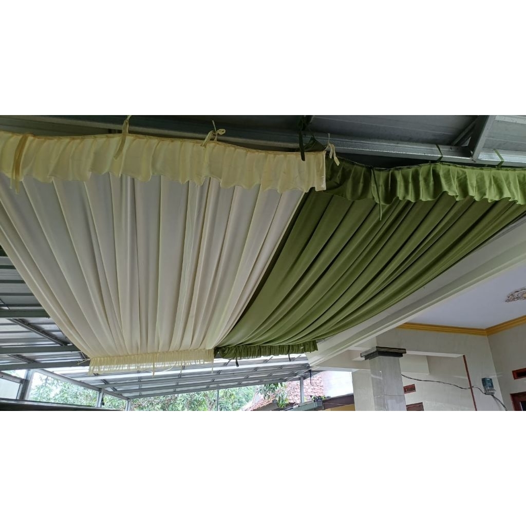 plafon tenda serut ukuran 4x6