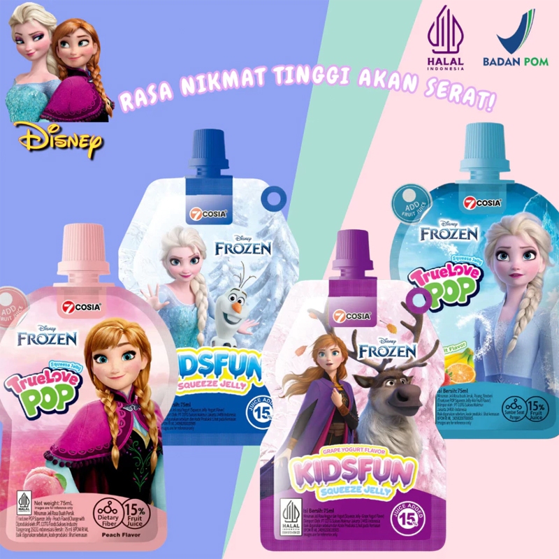 Disney Frozen Squeeze Jelly Yogurt Cemilan Minuman Jelly Yougurt Beku Enak Dan Bergizi 7COSIA SQUEEZ
