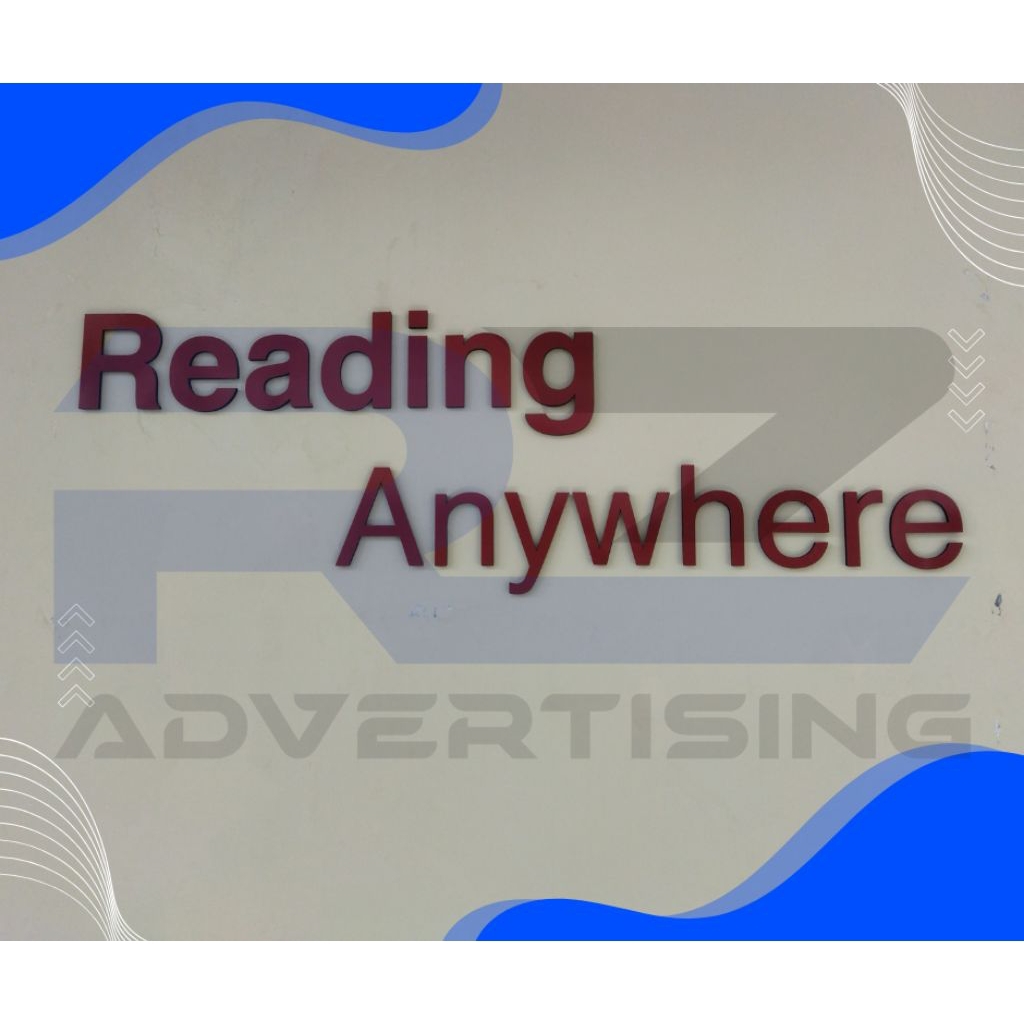 Huruf timbul akrilik Spons