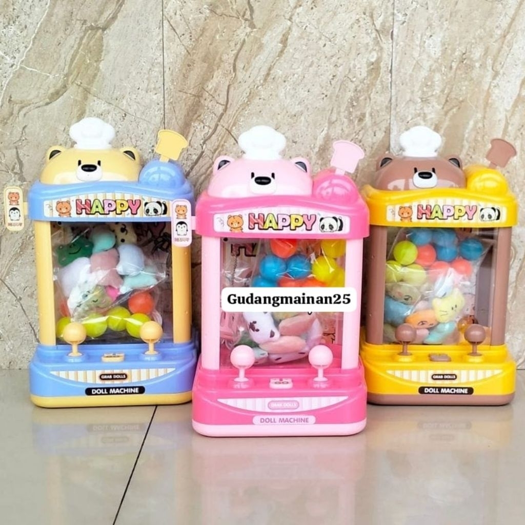 Mainan Mesin Capit Boneka Besar,Free Baterai Pr17892,Dengan Warna Yang Cerah dan Karakter Yang Lucu 