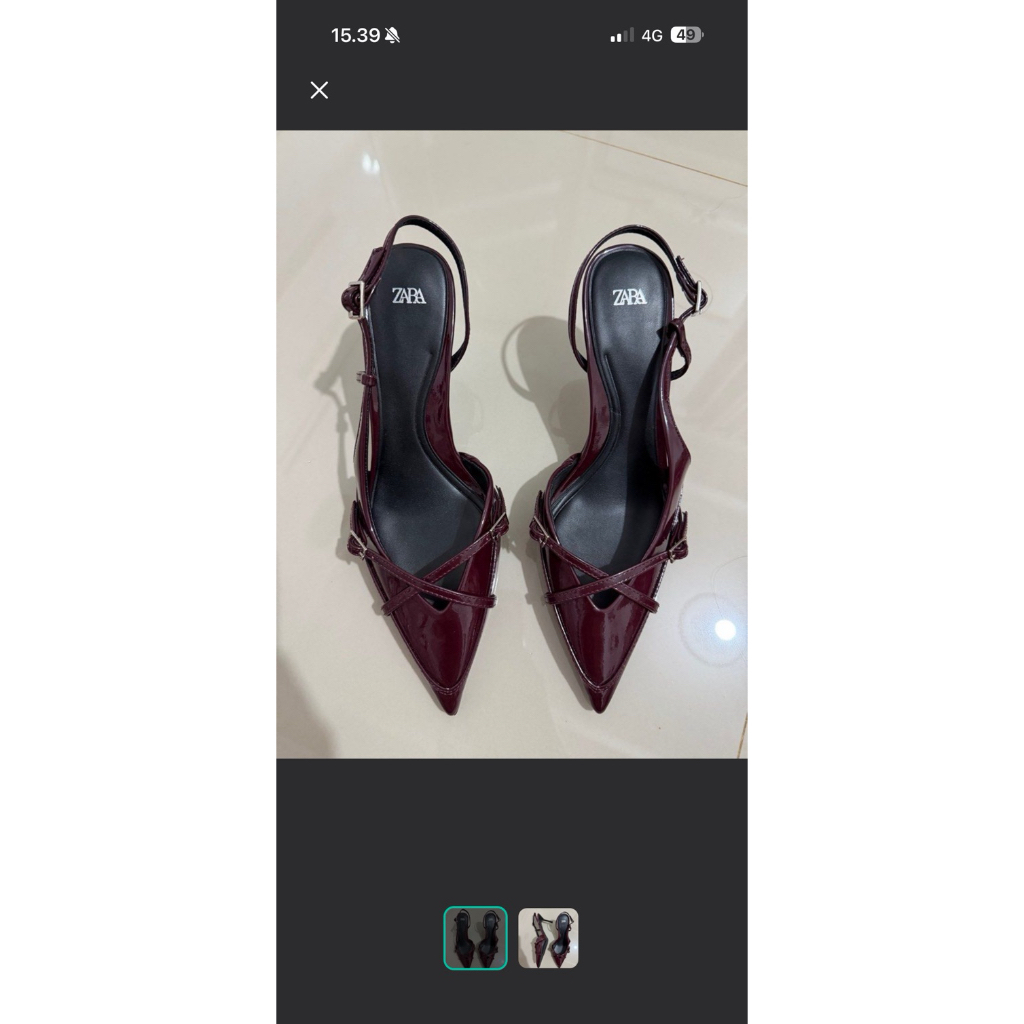preloved zara maroon heels