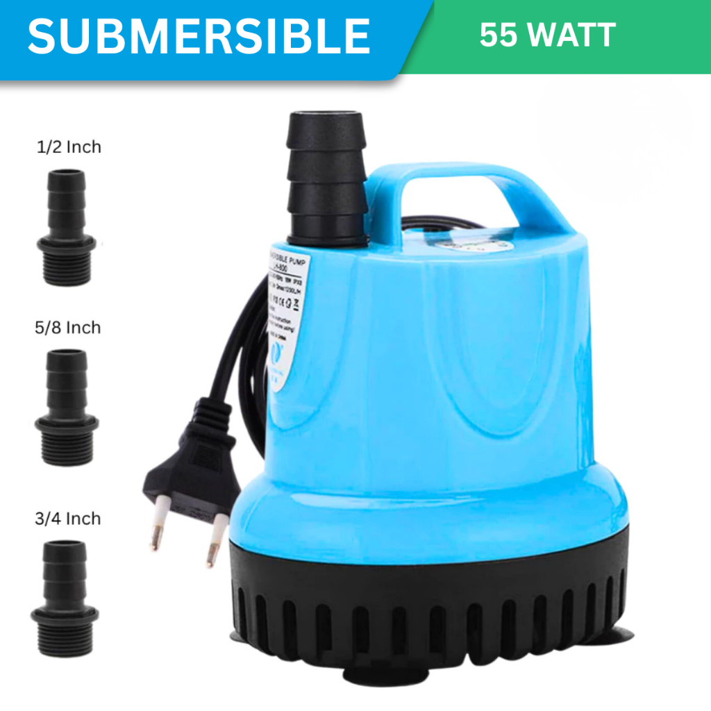 Pompa Air Celup Kolam Pompa Akuarium 55 Watt Mesin Air Submersible Pompa Kolam Sirkulasi Air Terjun