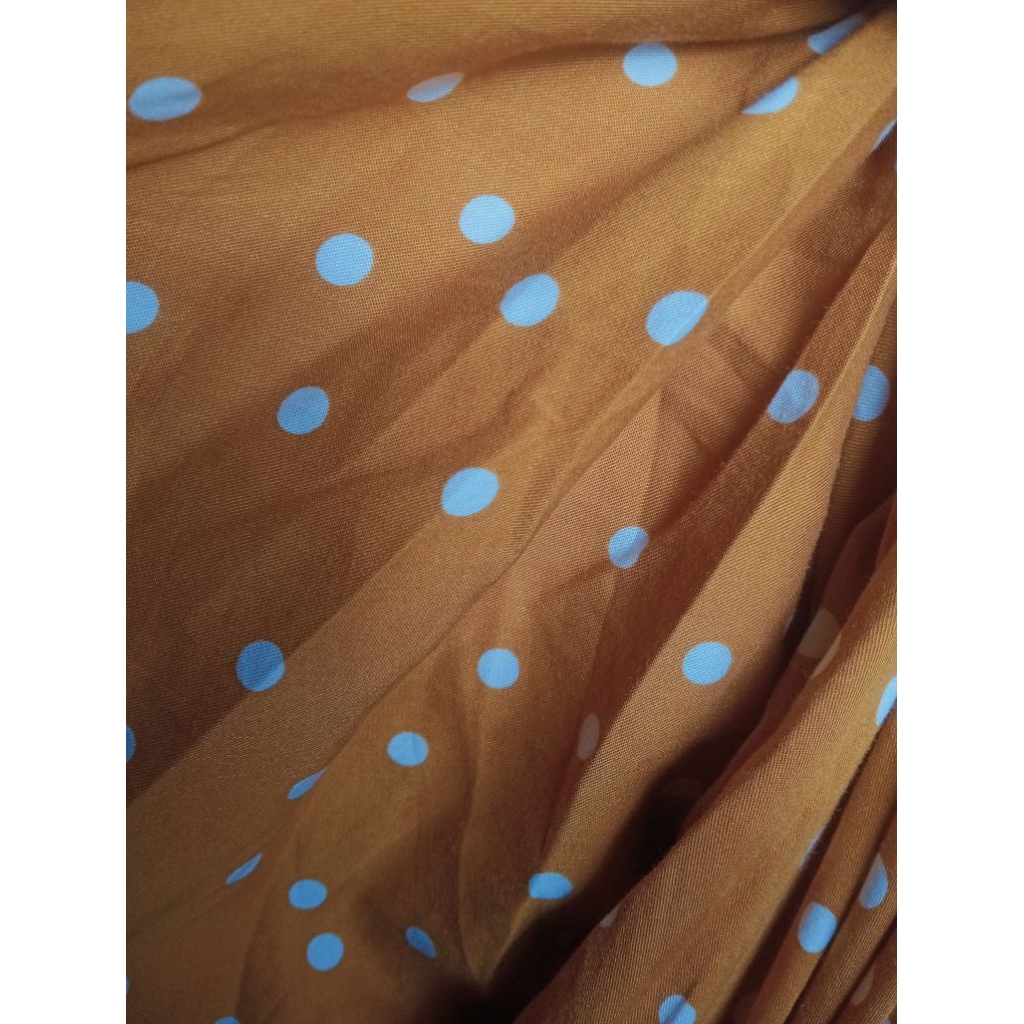 Kain Katun rayon Viscose Motif Polkadot