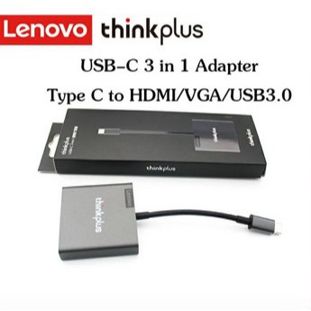 Lenovo Converter USB Type C 3IN1 to 4K HDMI + VGA Adapter Connector
