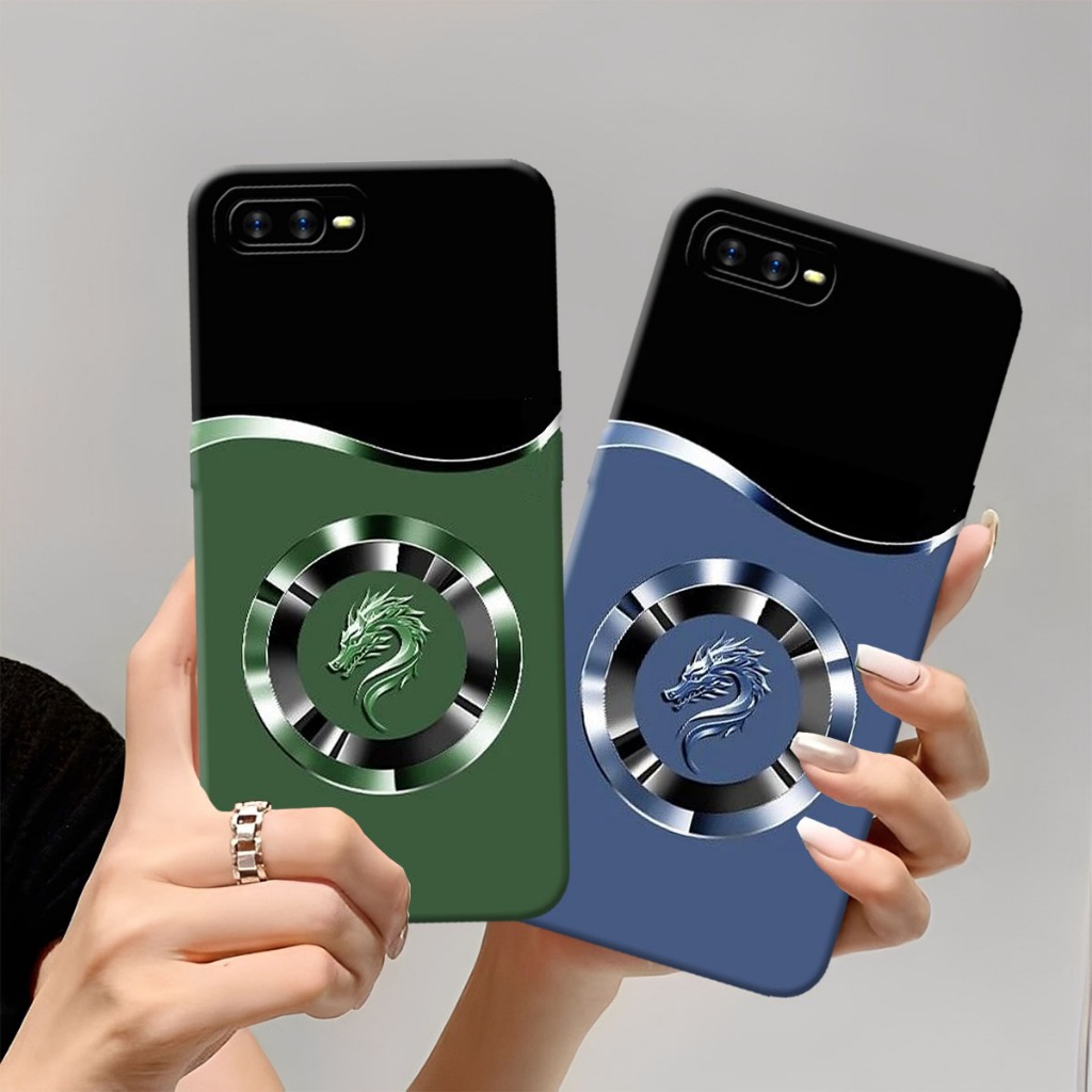 (FA-01) OPPO A3S - REAL C1 Softcase Procamera Silicon Case motif cicle drag0n Silicon - Cassing HP -