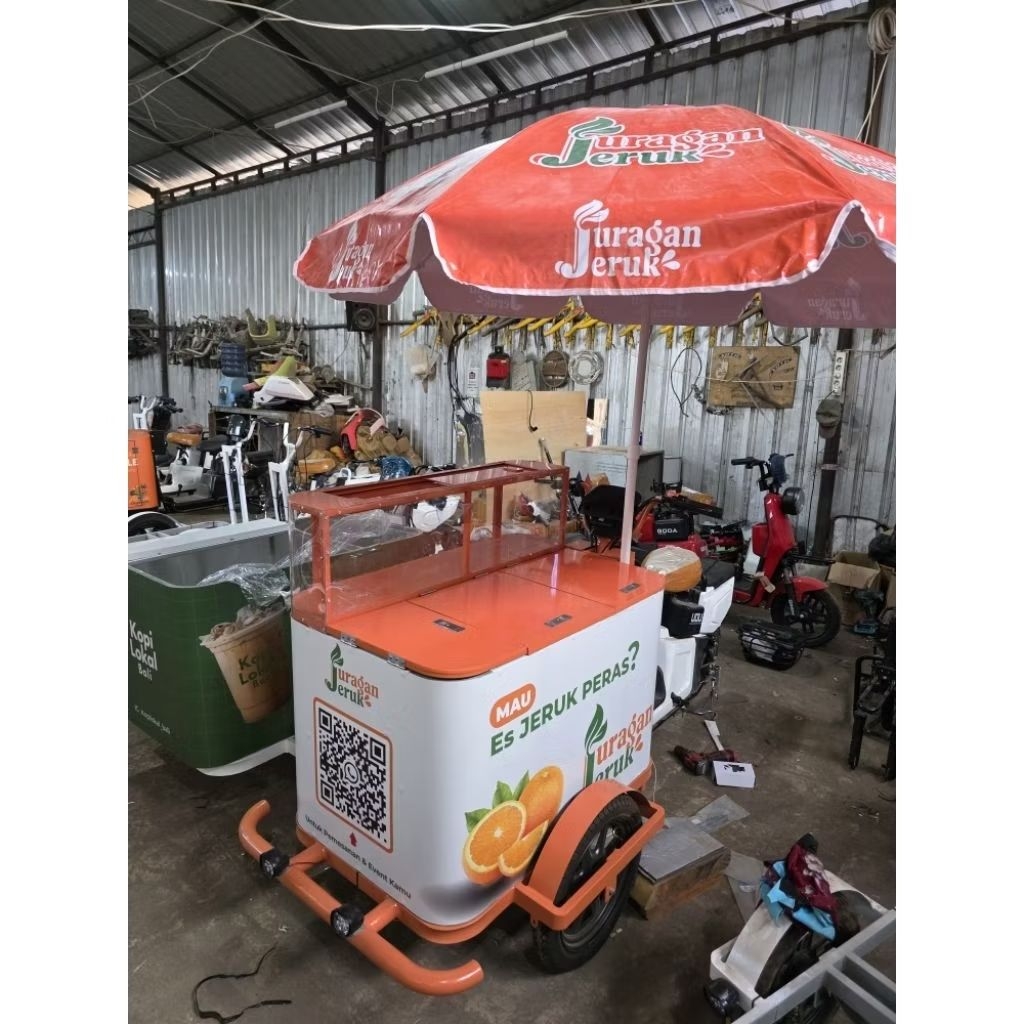 gerobak jeruk peras | gerobak listrik jeruk peras | gerobak listrik custom | gerobak listrik jus jer