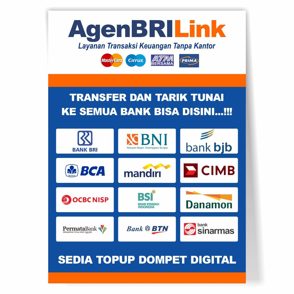 STIKER VINYL BRILink | PEMBERITAHUAN BRILink | POSTER BRILink