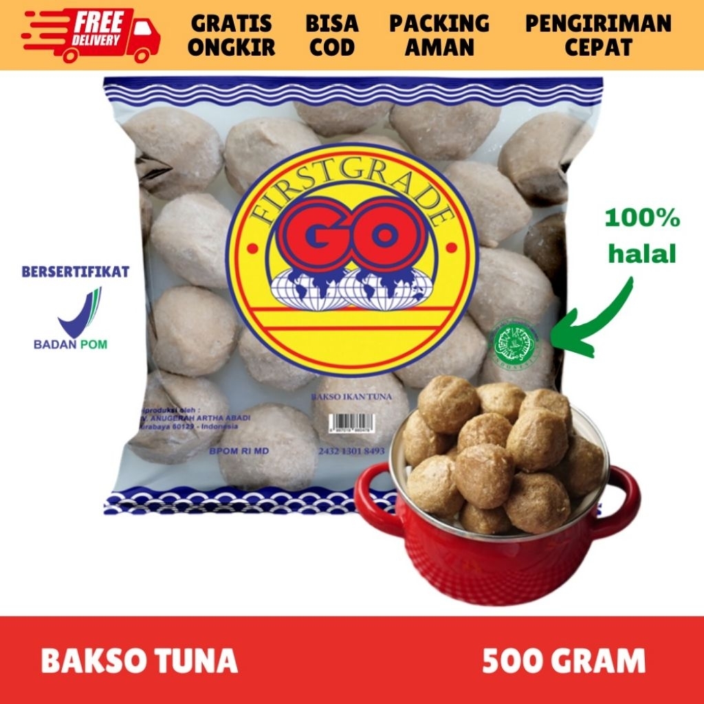 FROZEN FOOD Bakso Ikan Tuna 500gr x 5pak