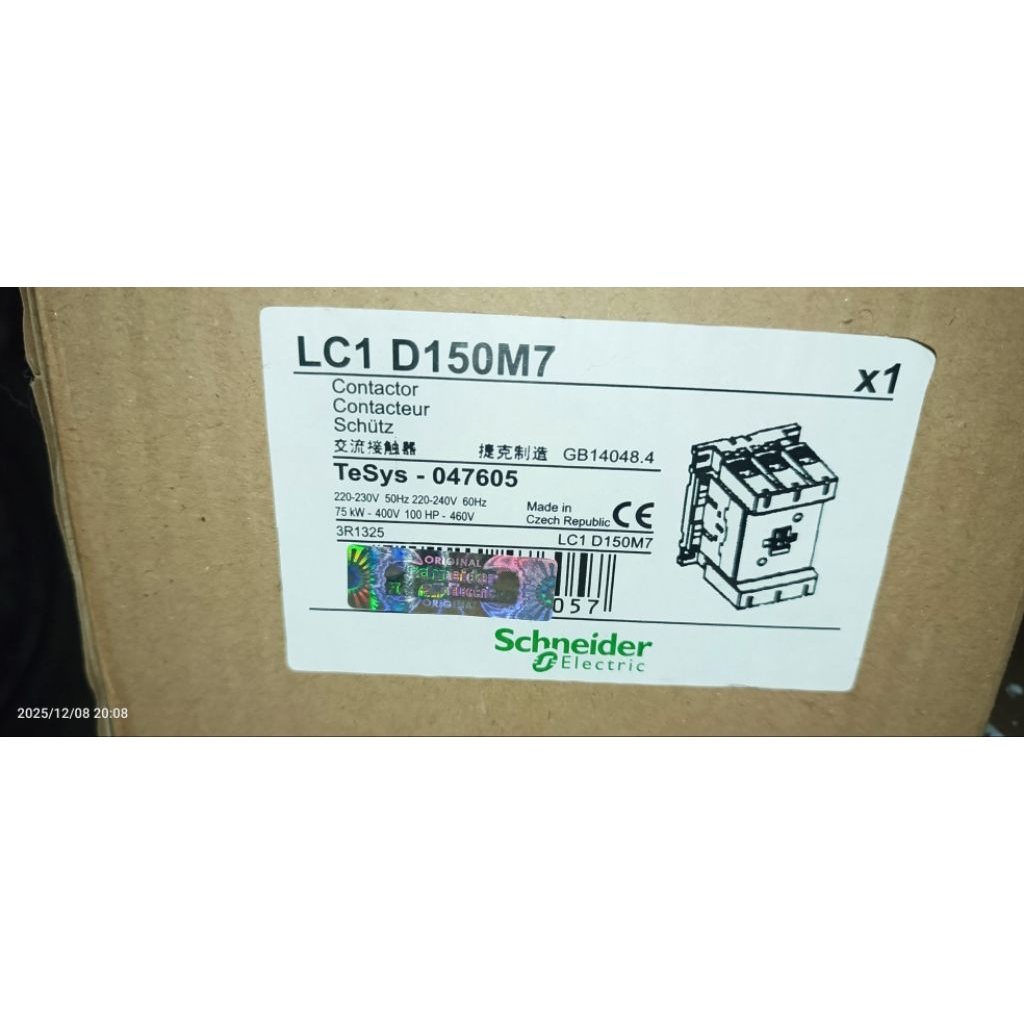 Contactor Coil Schneider 150 A/ 380 volt