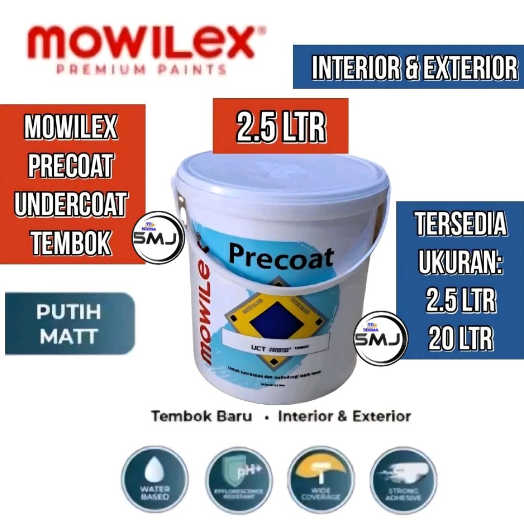 Mowilex Precoat 2,5L Mowilex Precoat UCT Undercoat 2.5L Cat Dasar Mowilex Precoat UCT 2.5L GLN
