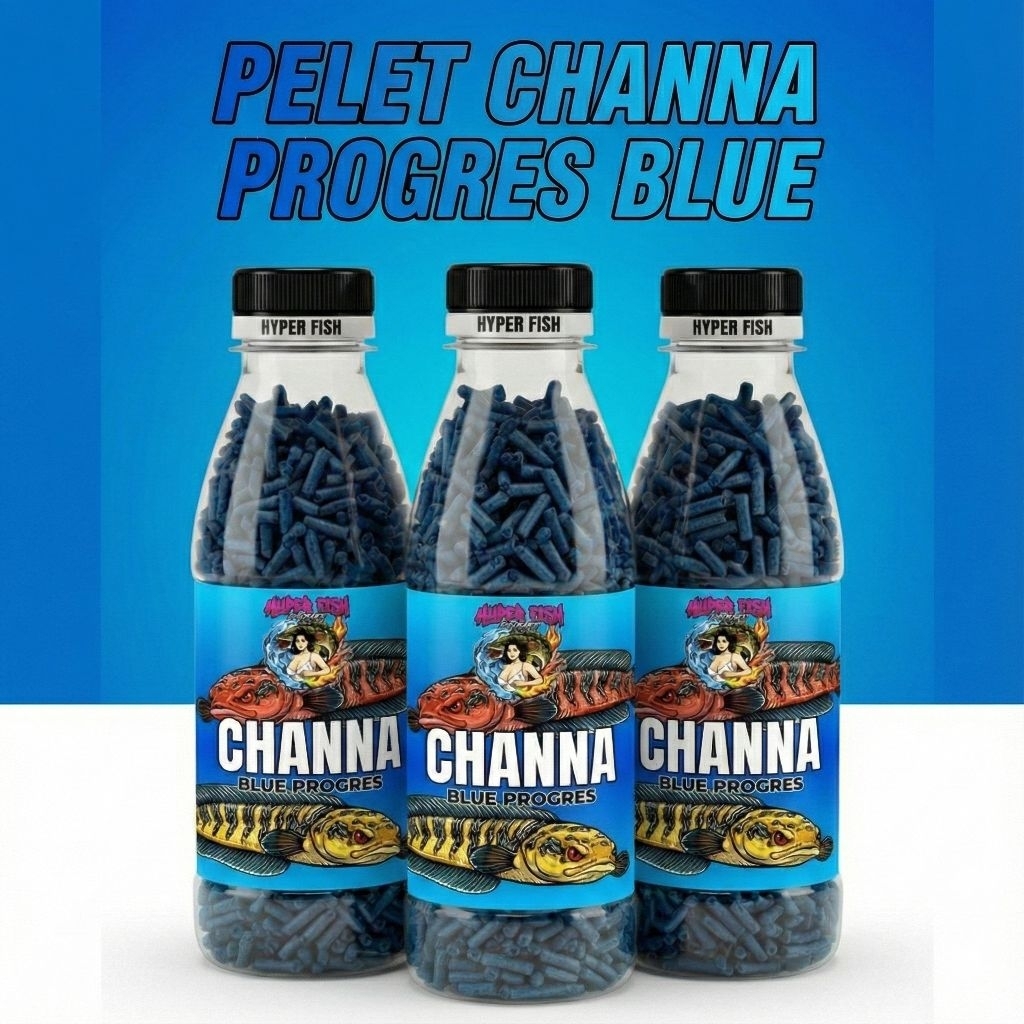 Pelet Channa Progres Blue 60gr Pakan Channa Pulchra Auranti Andrao