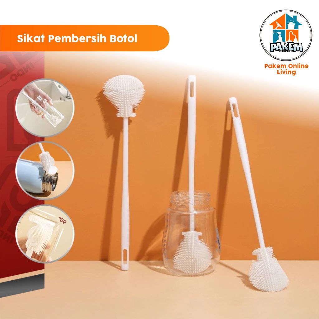 Sikat Botol Gelas Silikon Gagang Panjang Sikat Botol Silikon SikatGagang Panjang