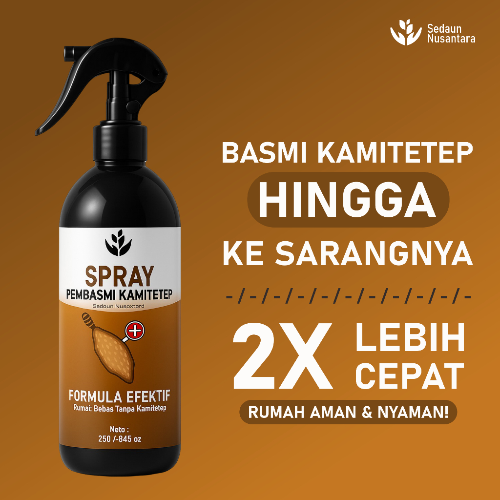 Sedaun Nusantara - Semprotan Pengusir Kamitetep Hingga Koloninya - Anti Kamitetep Spray 250ml Efekti