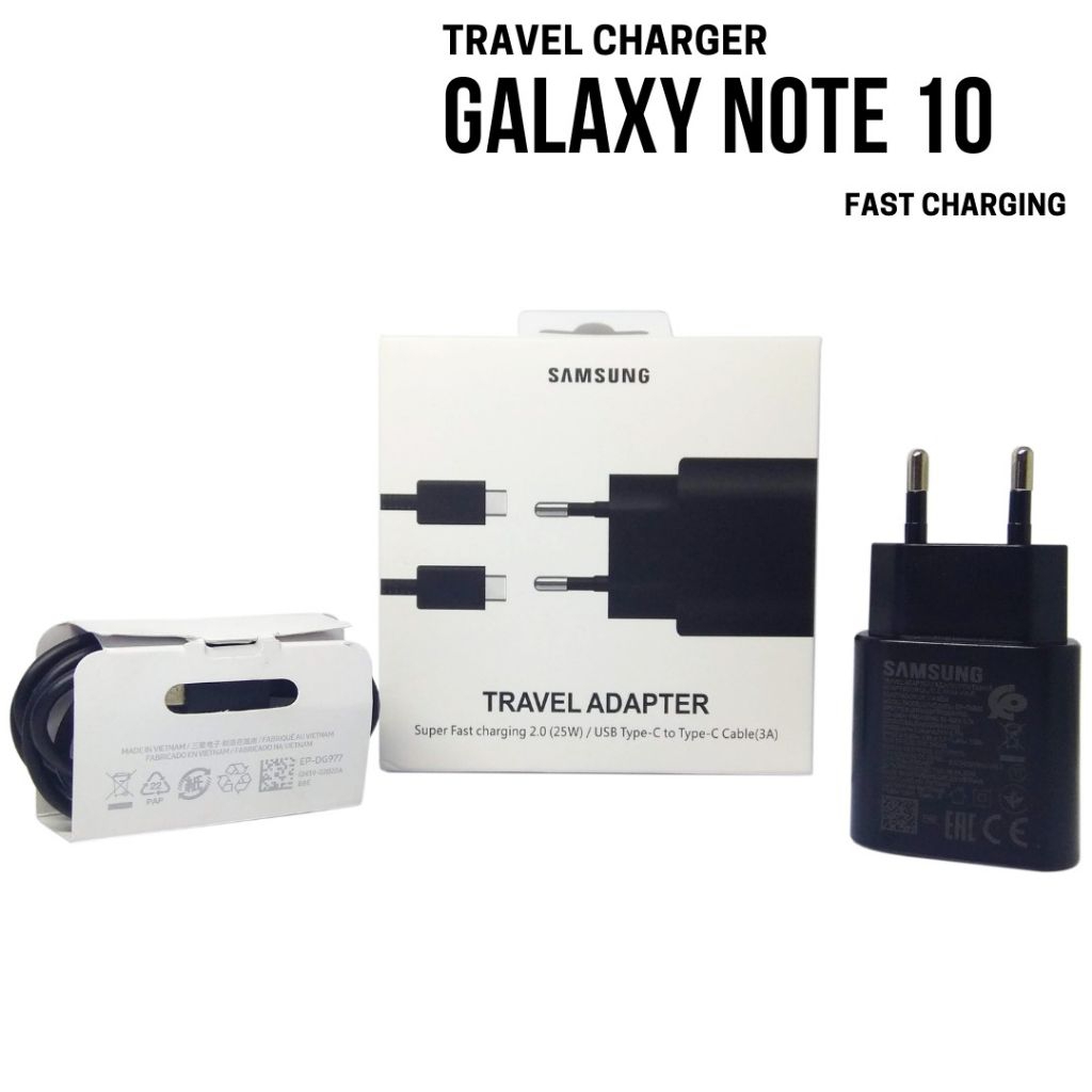(ECER & GROSIR) CHARGER + KABEL / NON KABEL + PACK 25W ORI 99%/100% SAMSUNG NOTE 10/EP-TA800/C TO C