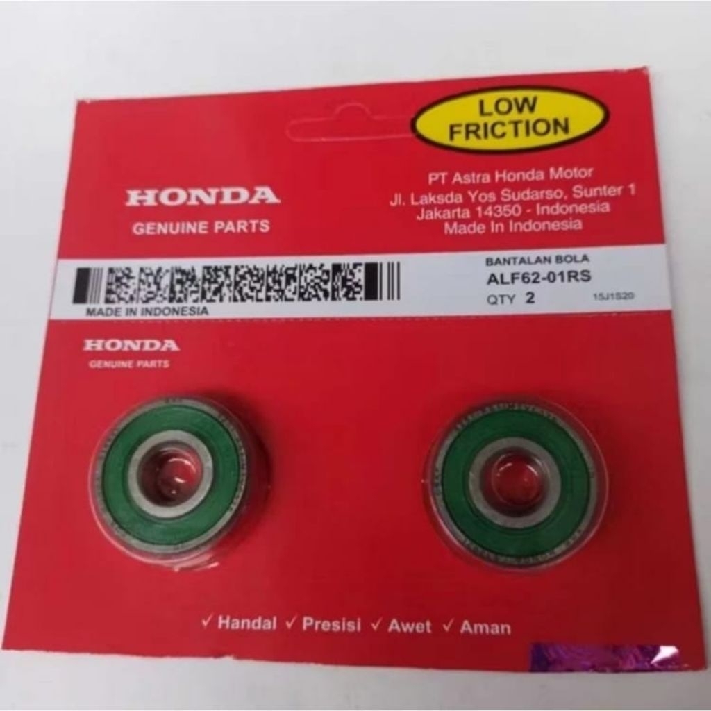 Sepasang Bearing Roda depan Honda Beat / Laher Roda depan Honda Beat FI Vario Scoopy Vario 125 , Spa