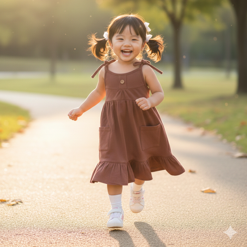 Baju Anak 2-3 Tahun Louwie Dress Katun Lembut Korea Style