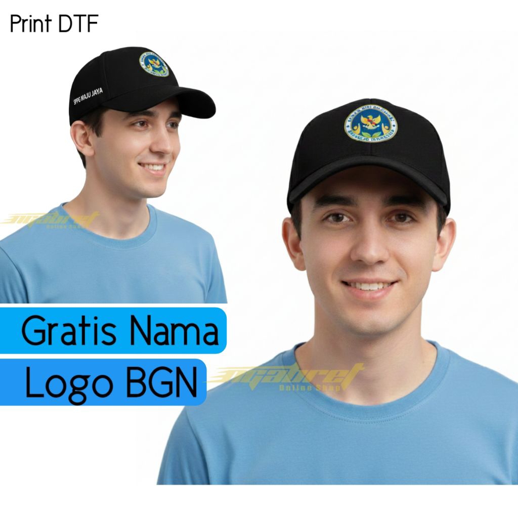 Topi Basebal Logo BGN Gratis Nama Topi Dewasa Logo BGN Gratis Nama