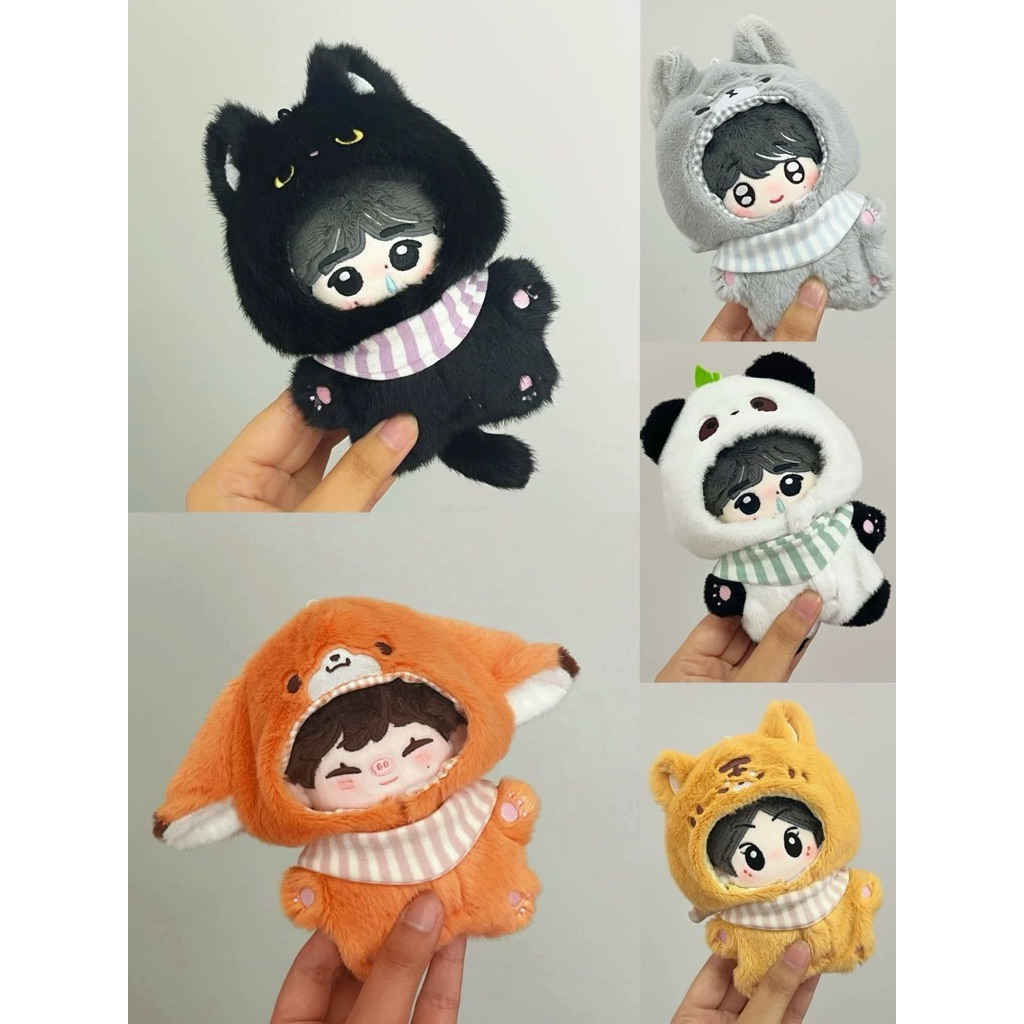 (PO) pakaian boneka katun 10CM karakter hewan full body aksesoris lucu