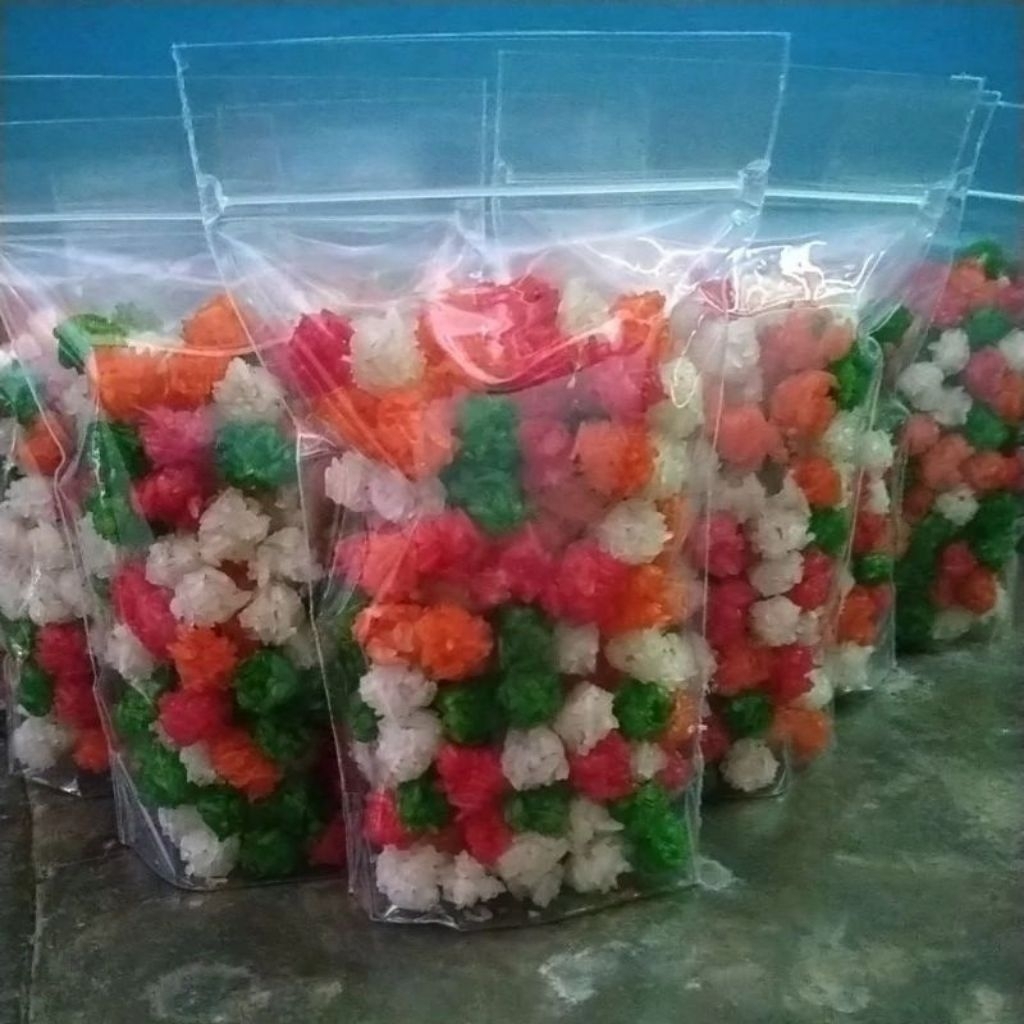 Rengginang Mini/Rengginang Warna Warni/Rengginang Rainbow 250gr