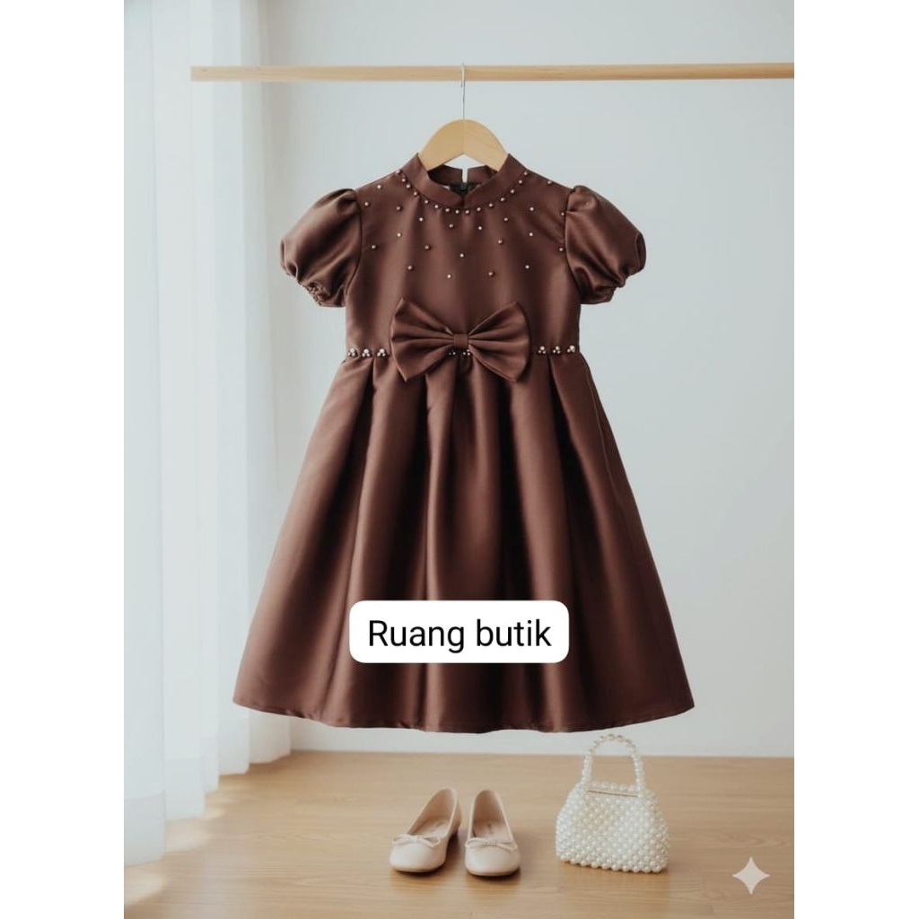 Gaun Pesta Uk 3-12Tahun/COD Daily Korea Dres Kondangan Satin Baju Anak Perempuan Dres Lebaran