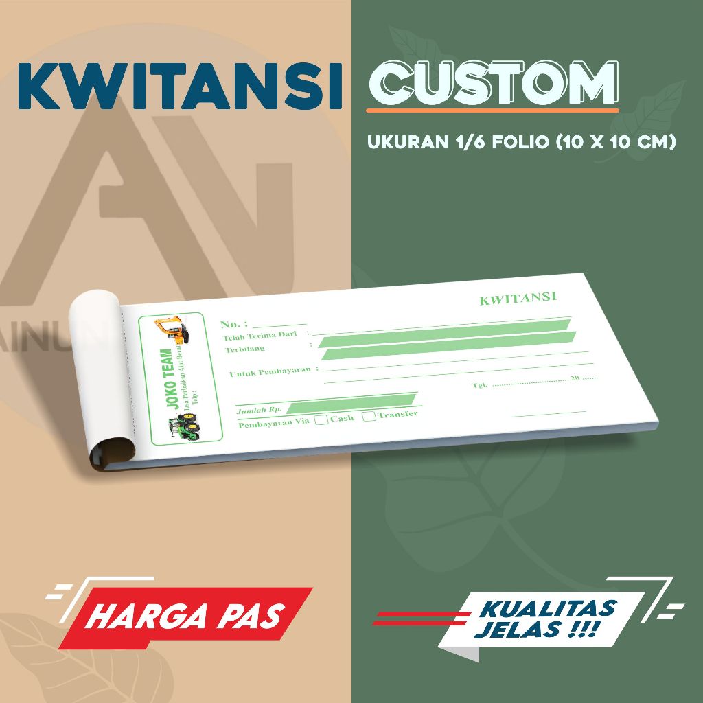 Kwitansi Custom 1 ply / Kwitansi Custom 2 ply / Kwitansi custom/ kuitansi custom / Kwitansi