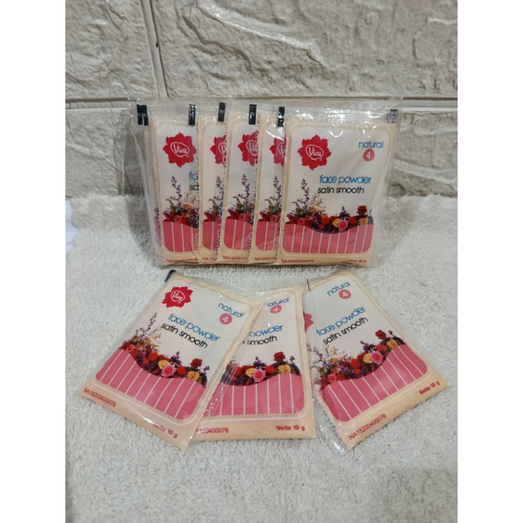 Bedak Viva no 4 bedak jadul sachet 1 lusin (12 biji)