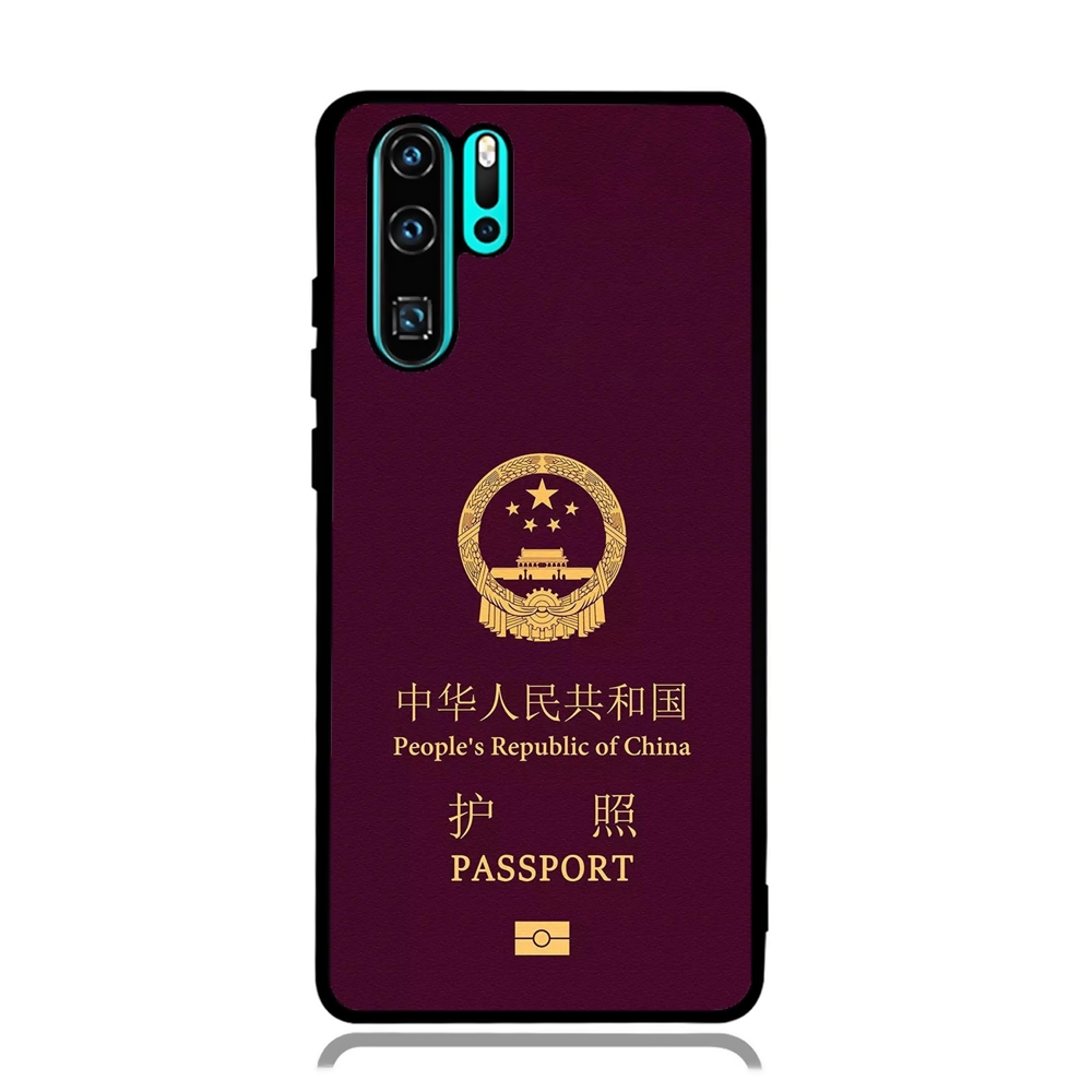 Case Phone Huawei P70 P60 P50 P40 P30 P20 PRO TPU Rubber Custom Softcase China Passport Cover