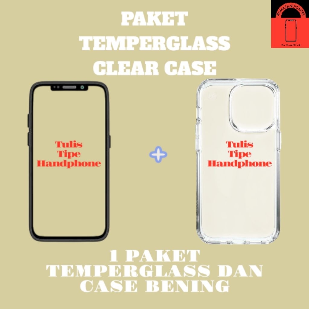 MENJUAL TEMPERGLASS DAN CASE 1 PAKET SEMUA TIPE HANDPHONE OPPO