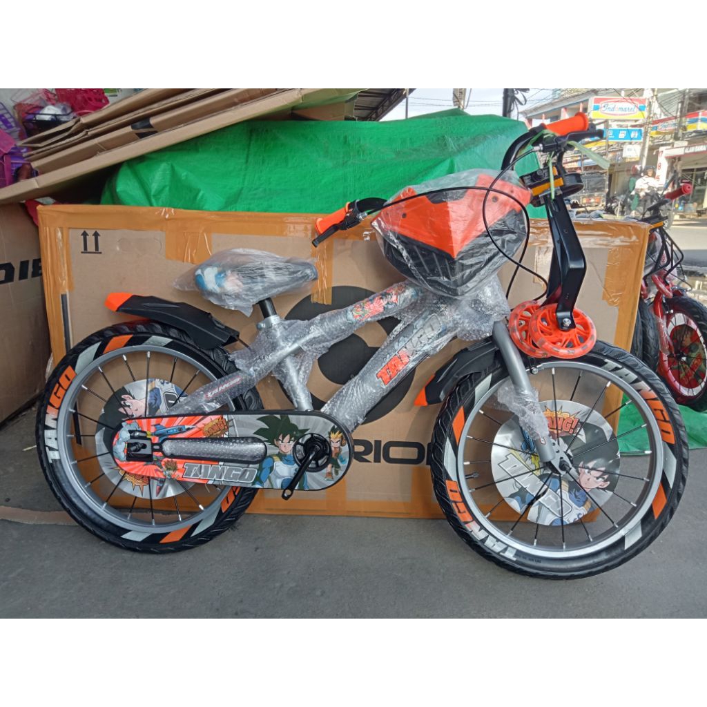 Sepeda BMX anak cowok UK 12/16/18 inch Merk TANGO ban 2.50